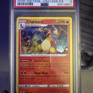 Pokemon Charizard Vivid Voltage Cracked Ice Holo PSA 9 MINT
